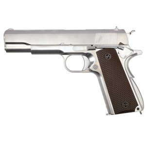 Страйкбольный пистолет WE Colt M1911A1 Gen 2 (silver, CO2, WE-E017C-SV)